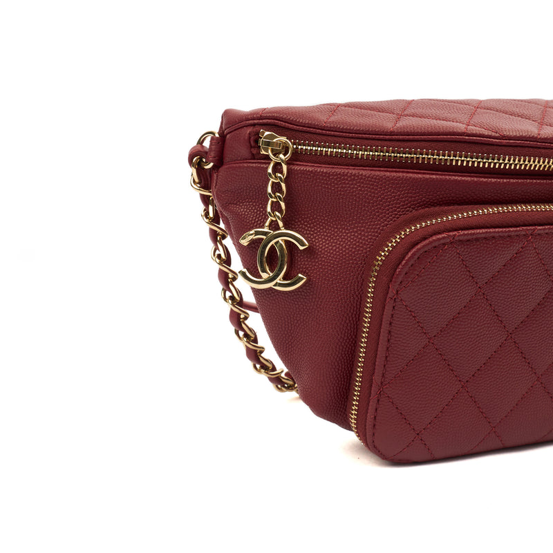 Picture of Chanel Cross Body Belt Bag in Red, Caviar Leather