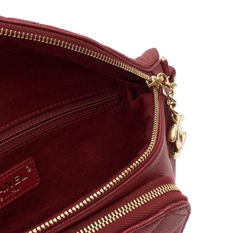 Picture of Chanel Cross Body Belt Bag in Red, Caviar Leather