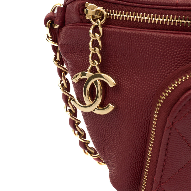 Picture of Chanel Cross Body Belt Bag in Red, Caviar Leather