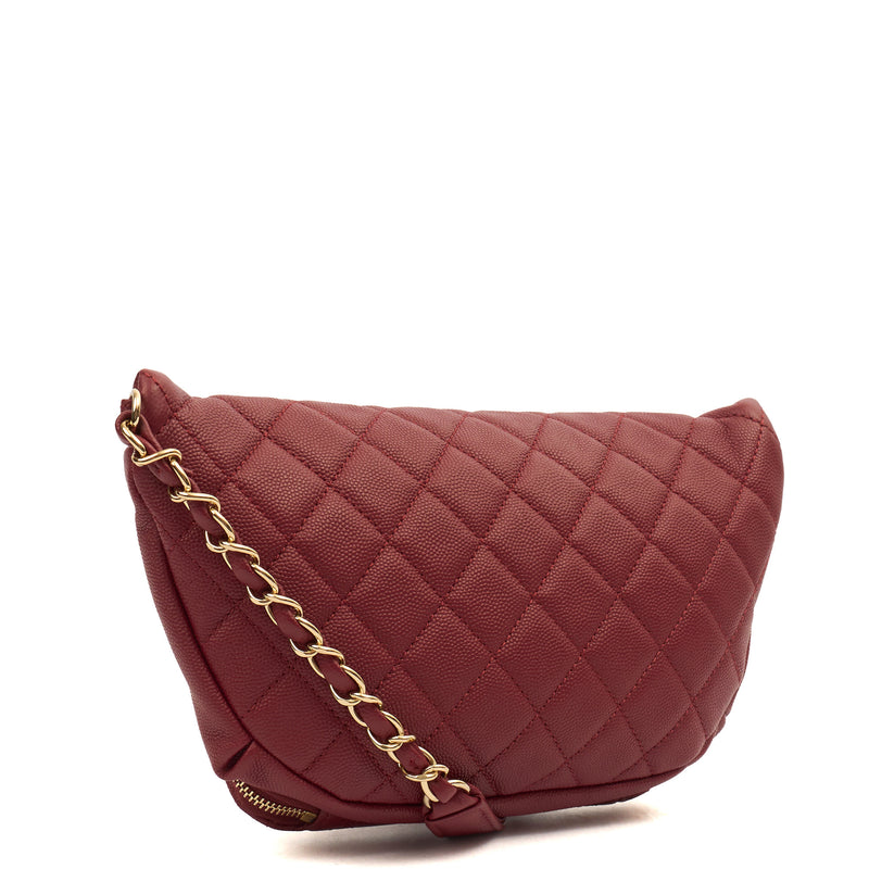 Picture of Chanel Cross Body Belt Bag in Red, Caviar Leather