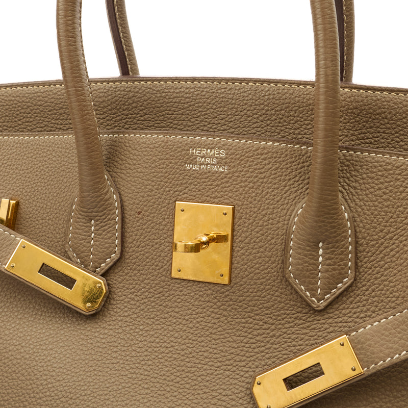 Picture of Hermes Tote Birkin 35 in Etoupe, Togo Leather