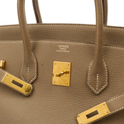 Picture of Hermes Tote Birkin 35 in Etoupe, Togo Leather