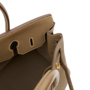 Picture of Hermes Tote Birkin 35 in Etoupe, Togo Leather
