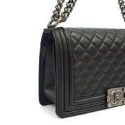Picture of Chanel Shoulder Bag Boy - Medium in Black, Lambskin Leather