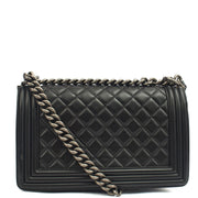Picture of Chanel Shoulder Bag Boy - Medium in Black, Lambskin Leather