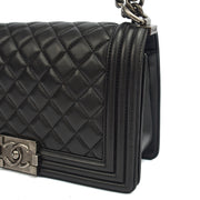 Picture of Chanel Shoulder Bag Boy - Medium in Black, Lambskin Leather