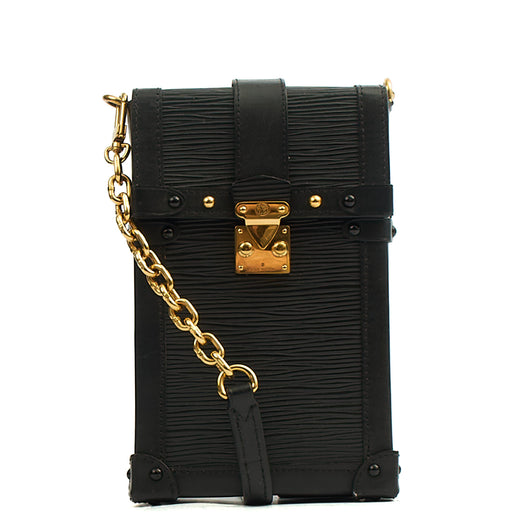 Picture of Louis Vuitton Cross Body Pochette Trunk Verticale  in Black, Epi Leather