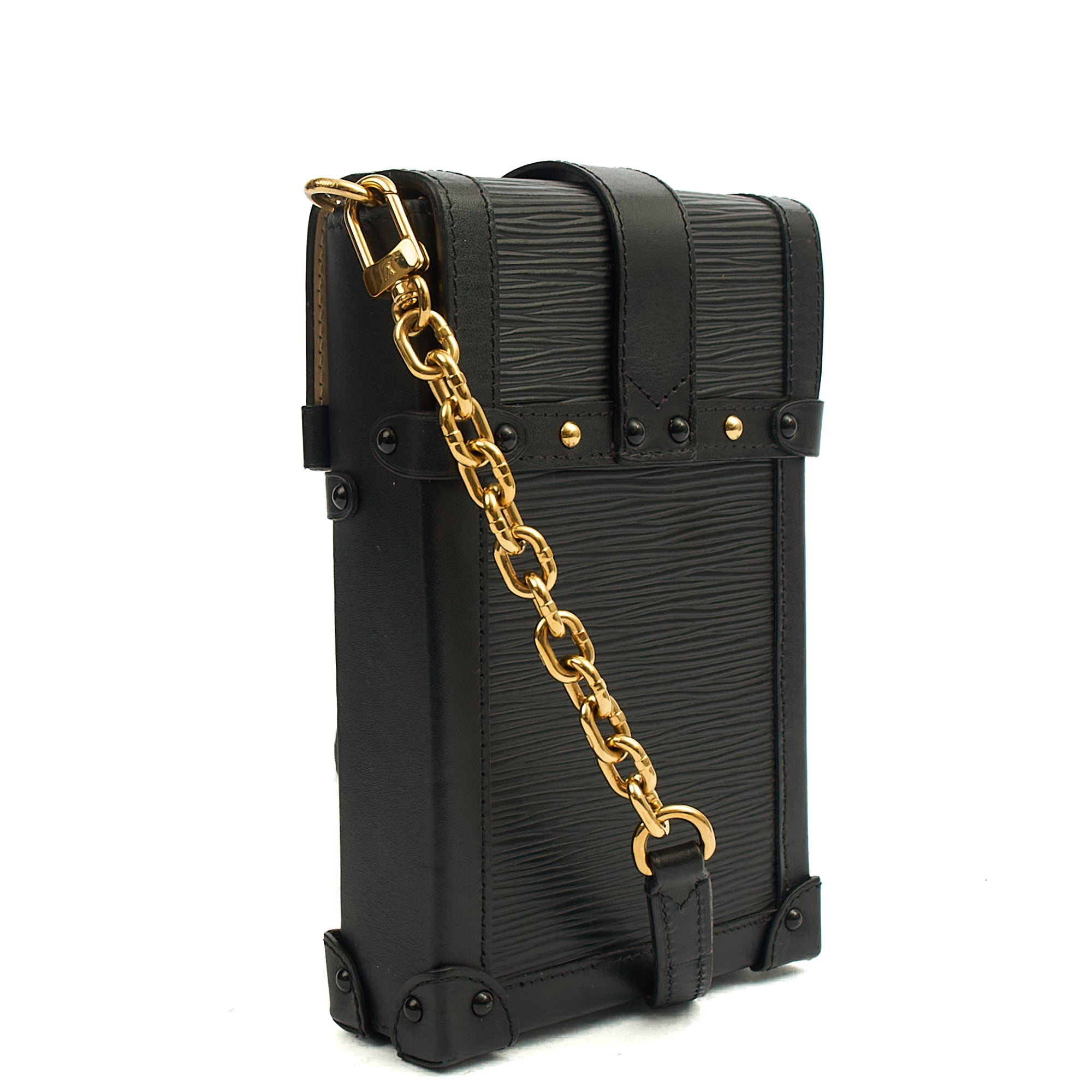 Louis Vuitton Cross Body Pochette Trunk Verticale in Black, Epi