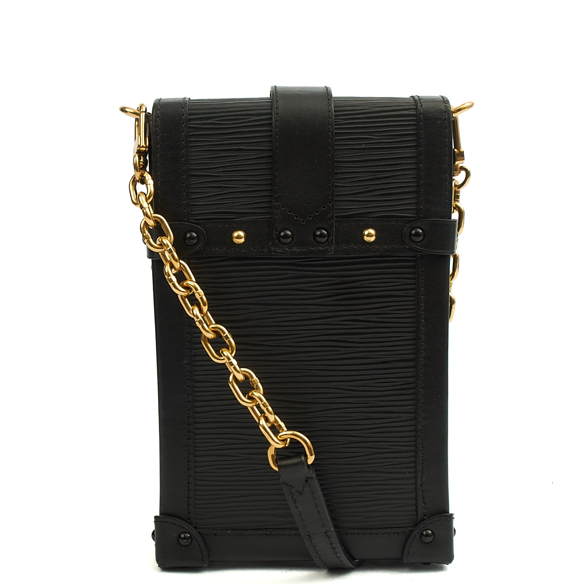 Louis Vuitton Cross Body Pochette Trunk Verticale in Black, Epi