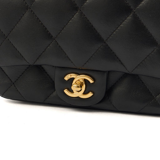 Picture of Chanel Top Handle Flap Bag with Top Handle - Small in Black, Lambskin Leather