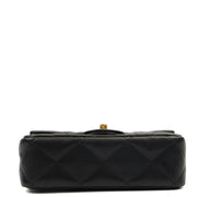 Picture of Chanel Top Handle Flap Bag with Top Handle - Small in Black, Lambskin Leather