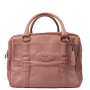 Picture of Mulberry Top Handle Clipper Holdall in Pink, Calfskin Leather