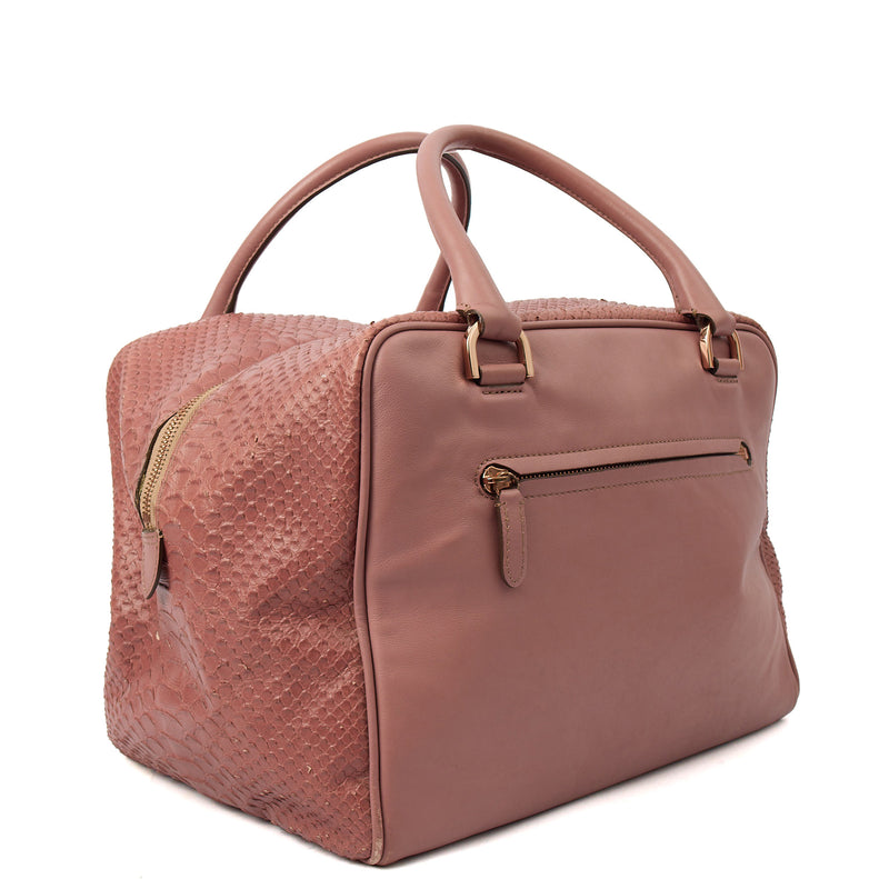 Picture of Mulberry Top Handle Clipper Holdall in Pink, Calfskin Leather