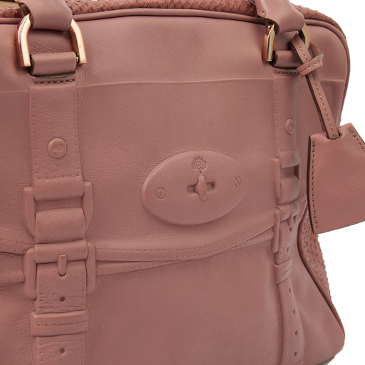 Picture of Mulberry Top Handle Clipper Holdall in Pink, Calfskin Leather