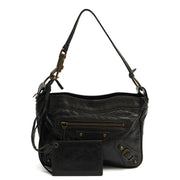 Picture of Balenciaga Shoulder Bag Motocross Crossbody in Black, Leather