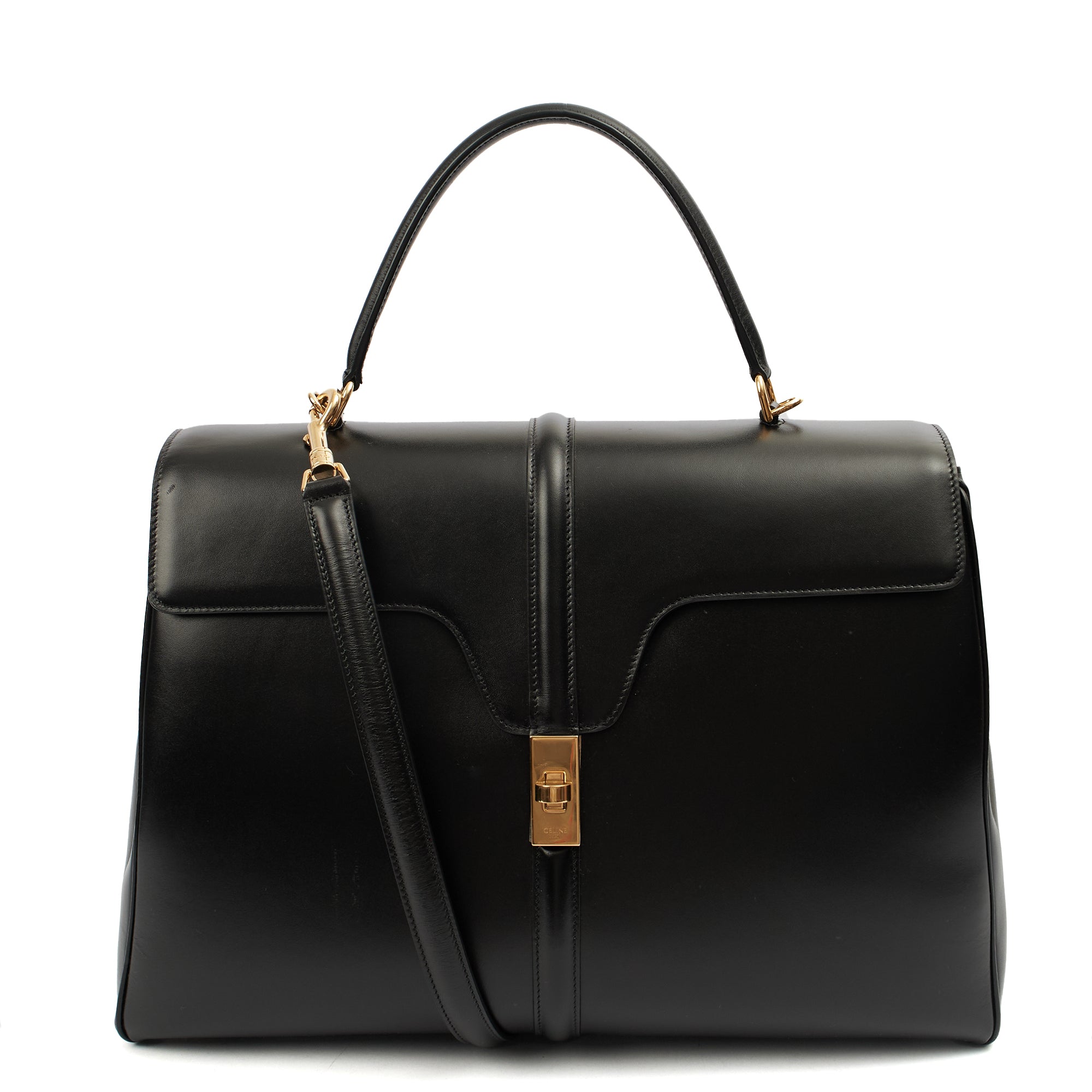 【極美品】CELINE ビジネスバッグ 100 Celine Tote Box Bag - Medium in Black, Leather | The Handbag Clinic