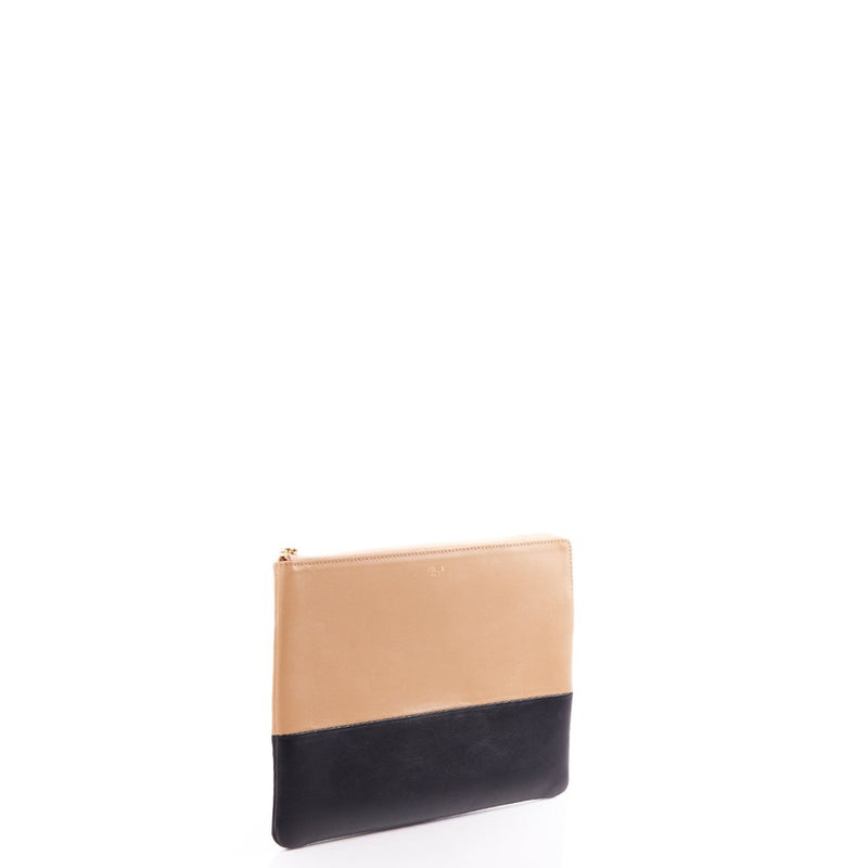 Picture of Celine Clutch Zip Pouch in Cream, Box Calfskin