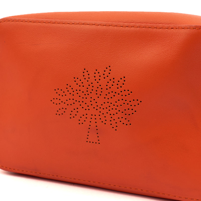 Picture of Mulberry Cross Body Blossom Pochette with strap  in Orange, Leather