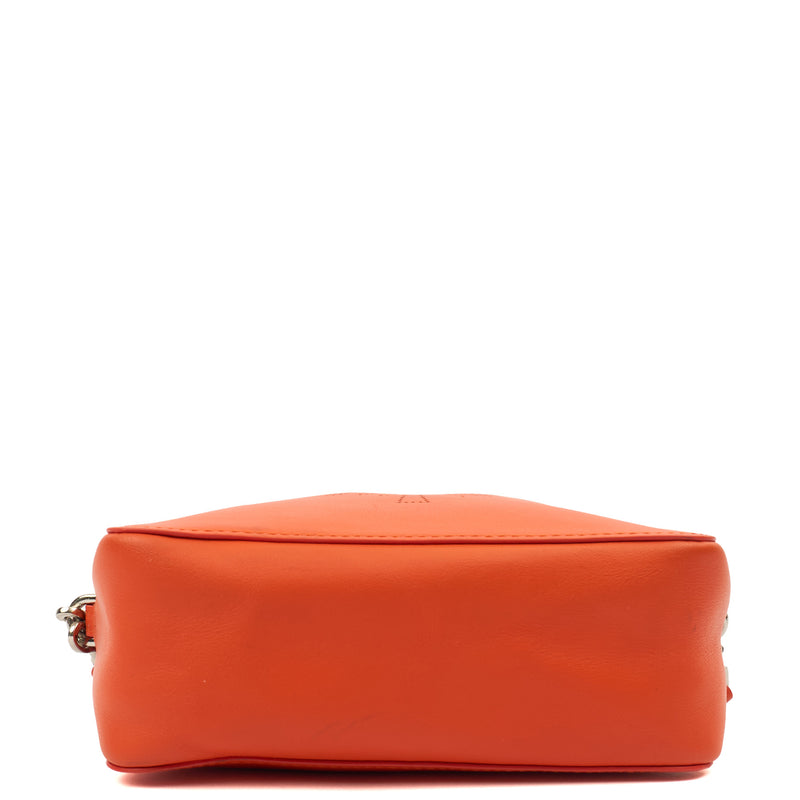 Picture of Mulberry Cross Body Blossom Pochette with strap  in Orange, Leather