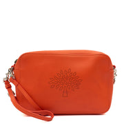 Picture of Mulberry Cross Body Blossom Pochette with strap  in Orange, Leather