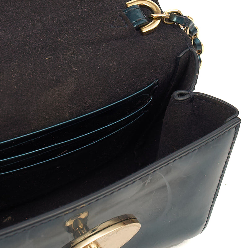 Picture of Mulberry Mini Bag Lily - Mini  in Blue, Patent Leather