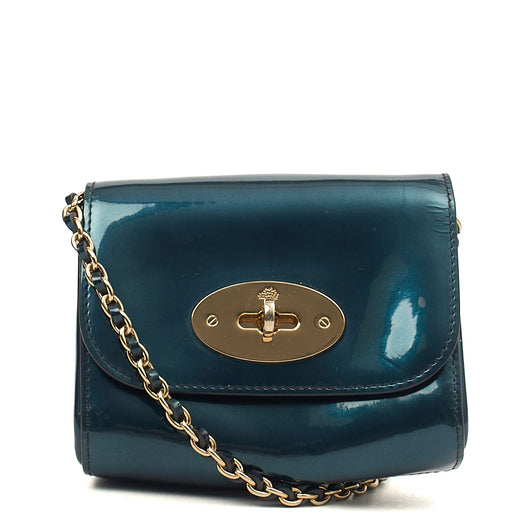 Picture of Mulberry Mini Bag Lily - Mini  in Blue, Patent Leather