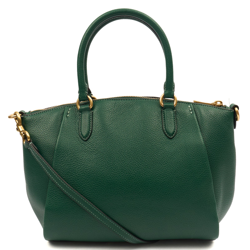 Picture of Coach Satchel Elise Satchel in Green, Leather