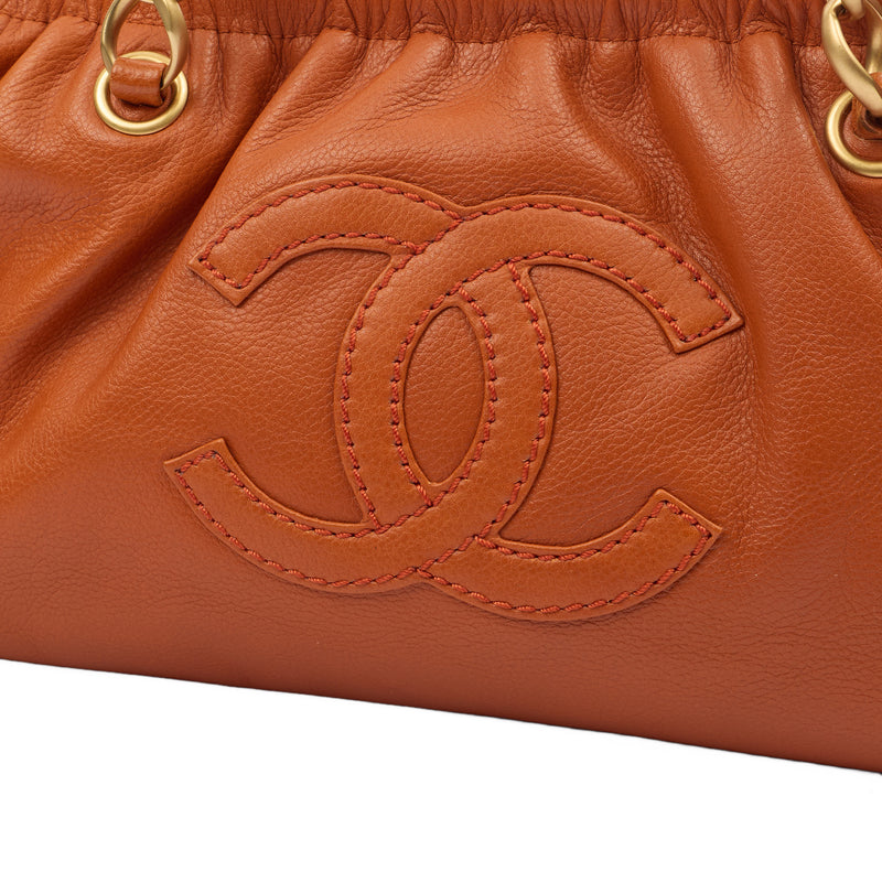 Picture of Chanel Shoulder Bag Shoulder Bag in Orange, Calfskin Leather