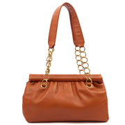 Picture of Chanel Shoulder Bag Shoulder Bag in Orange, Calfskin Leather