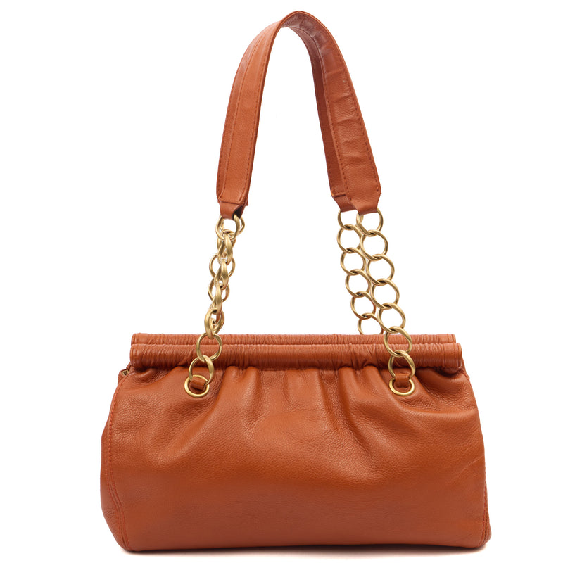 Picture of Chanel Shoulder Bag Shoulder Bag in Orange, Calfskin Leather