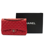Picture of Chanel Shoulder Bag Classic Double Flap - Large in Red, Caviar Leather