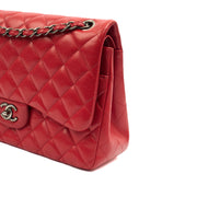 Picture of Chanel Shoulder Bag Classic Double Flap - Large in Red, Caviar Leather