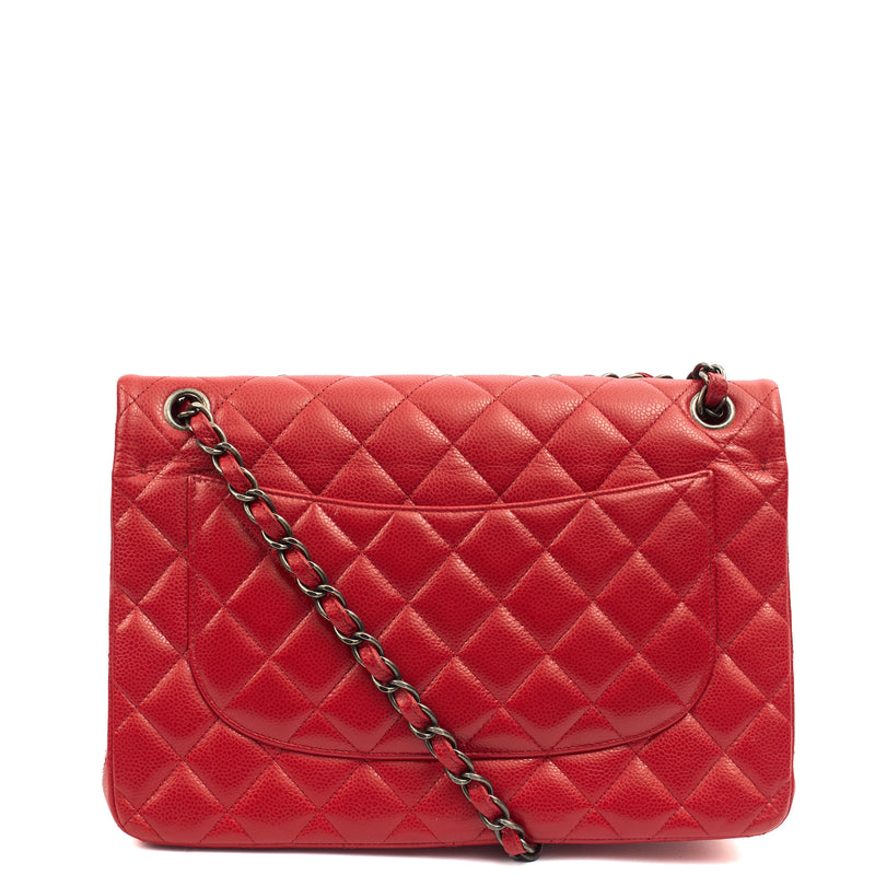 Picture of Chanel Shoulder Bag Classic Double Flap - Large in Red, Caviar Leather