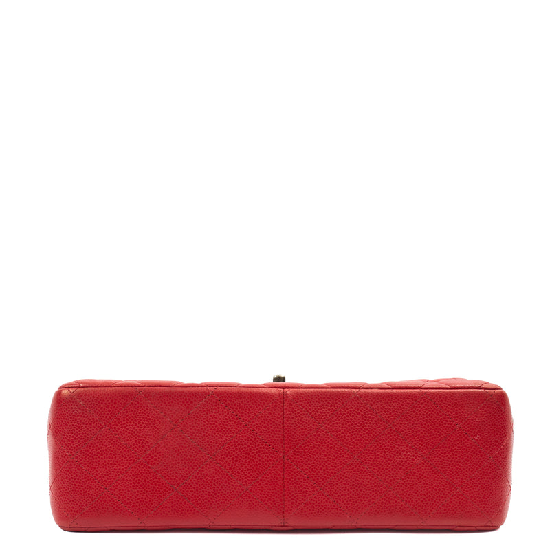Picture of Chanel Shoulder Bag Classic Double Flap - Large in Red, Caviar Leather
