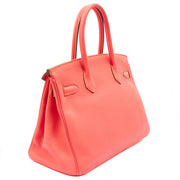 Picture of Hermes Tote Birkin 30 in Rose Lipstick, Togo Leather