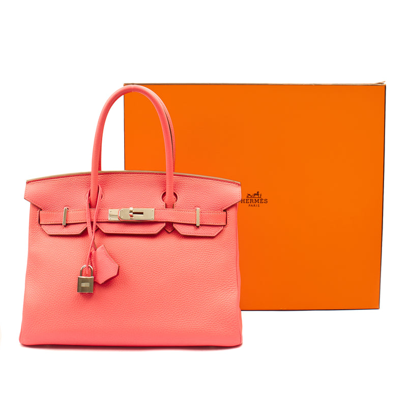 Picture of Hermes Tote Birkin 30 in Rose Lipstick, Togo Leather
