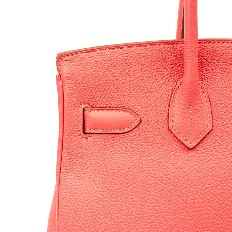Picture of Hermes Tote Birkin 30 in Rose Lipstick, Togo Leather
