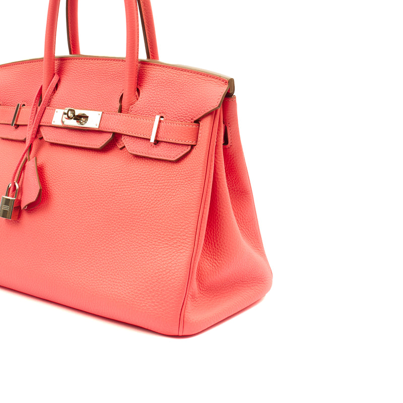 Picture of Hermes Tote Birkin 30 in Rose Lipstick, Togo Leather