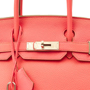 Picture of Hermes Tote Birkin 30 in Rose Lipstick, Togo Leather