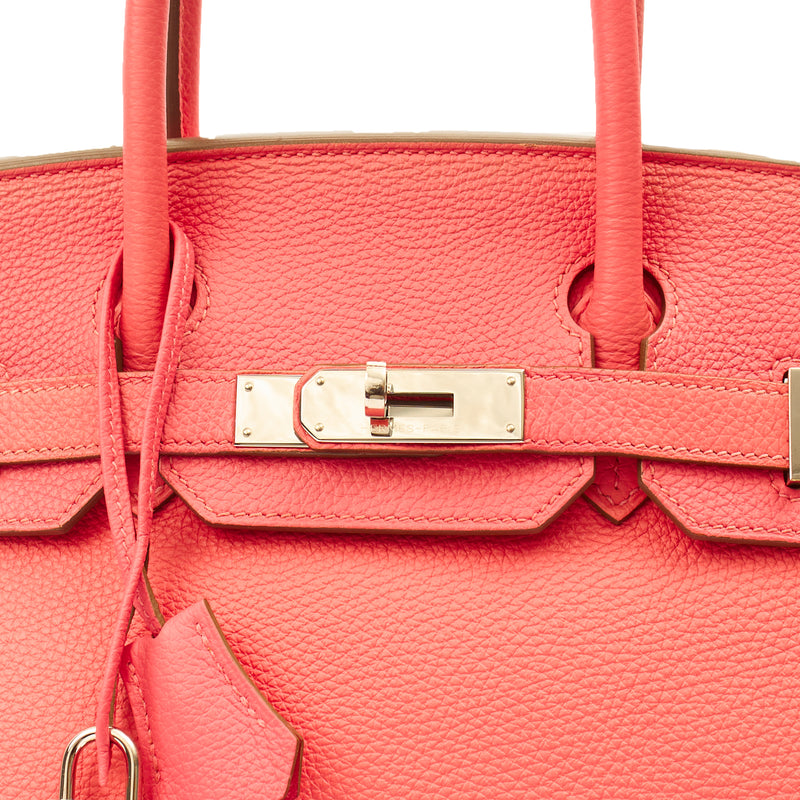 Picture of Hermes Tote Birkin 30 in Rose Lipstick, Togo Leather