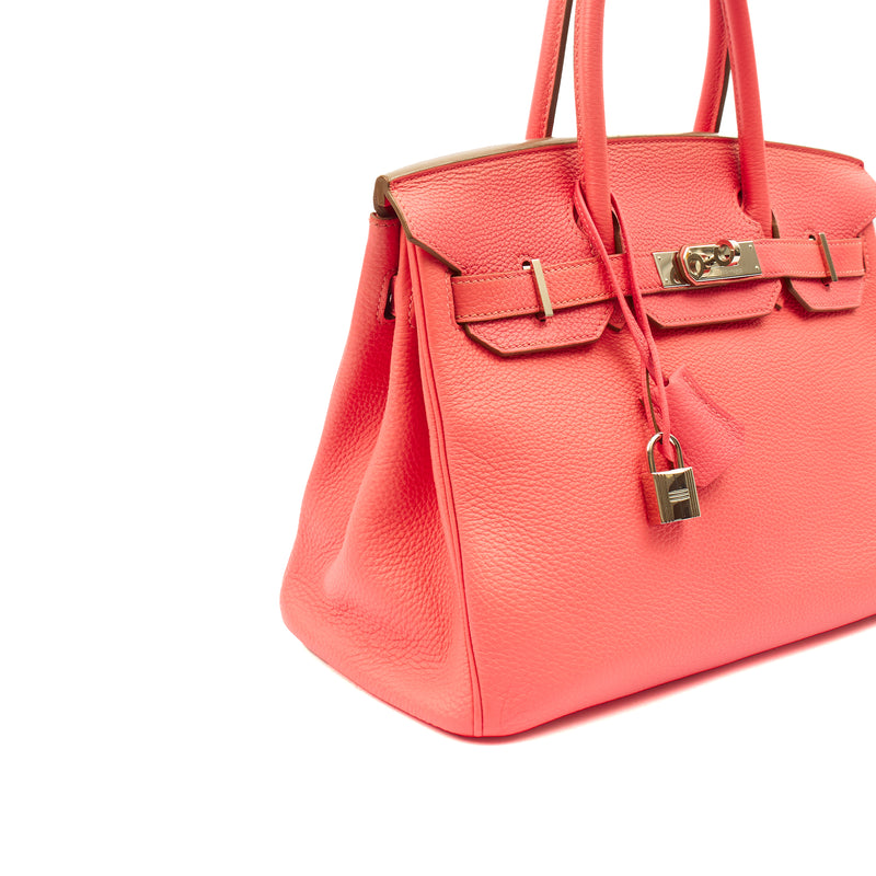 Picture of Hermes Tote Birkin 30 in Rose Lipstick, Togo Leather