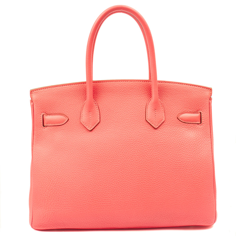 Picture of Hermes Tote Birkin 30 in Rose Lipstick, Togo Leather