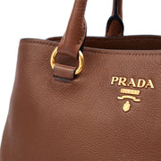 Picture of Prada Cross Body Tote in Brown, Leather