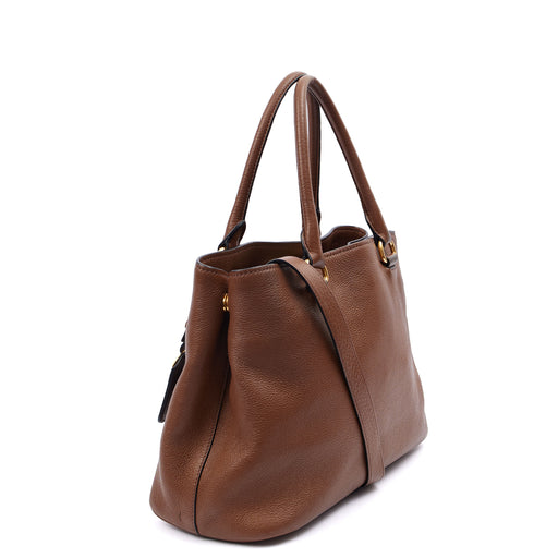 Picture of Prada Cross Body Tote in Brown, Leather