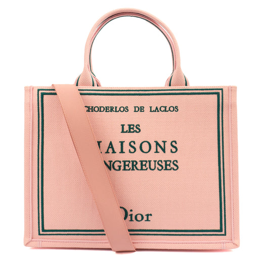 Picture of Christian Dior Tote Book Tote - Small in Pink, Canvas
