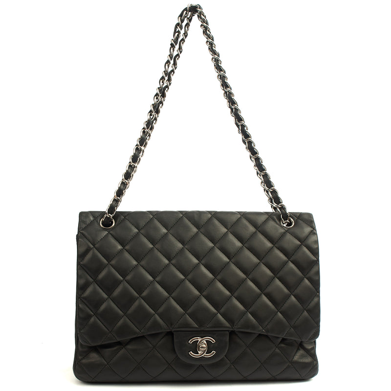Picture of Chanel Shoulder Bag Classic Single Flap - Maxi in Black, Lambskin Leather