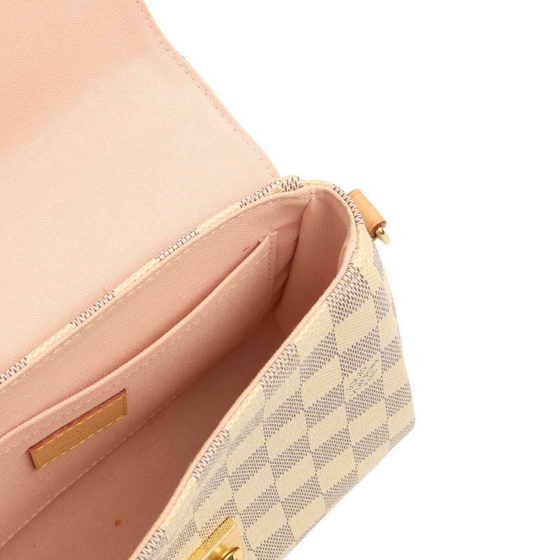 Picture of Louis Vuitton Top Handle Croisette in Damier Azur, Canvas