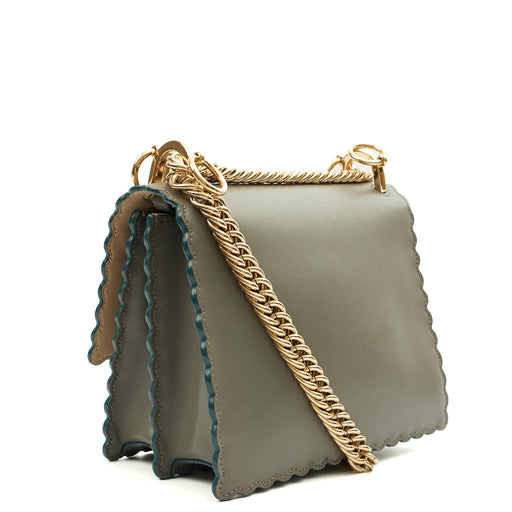 Picture of Fendi Cross Body Kan I - Small in Blue, Leather