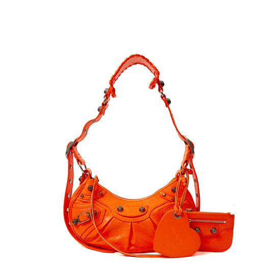 Picture of Balenciaga Shoulder Bag Le Cagole S in Orange, Leather
