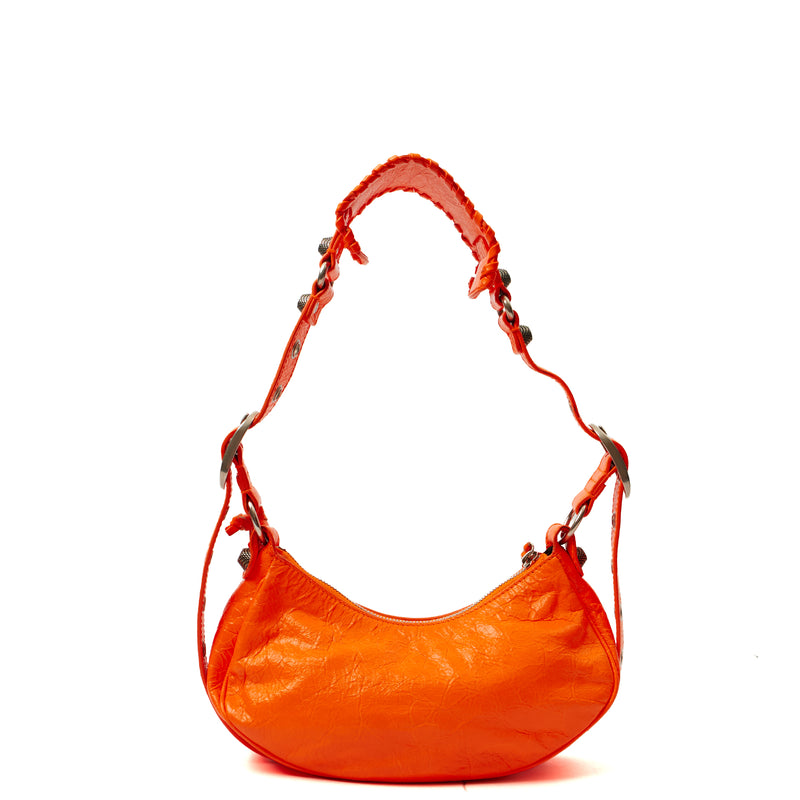 Picture of Balenciaga Shoulder Bag Le Cagole S in Orange, Leather